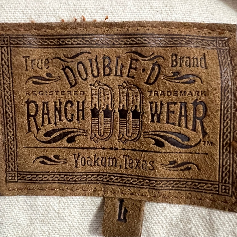 VTG Double D Ranch Cream Fringe Painted Western Jacket - Picture 3 of 17